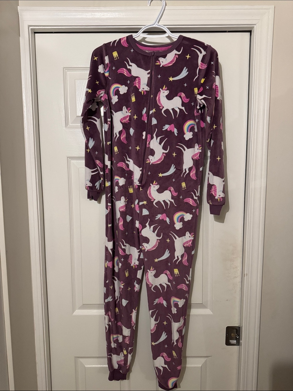 George Plum Unicorn Print Girls' Pajama One-Piece